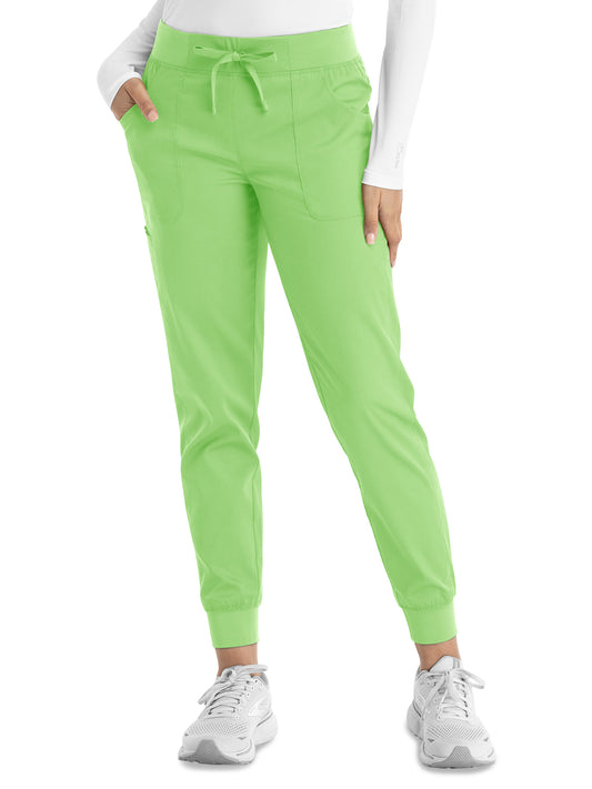 Women's Five-Pocket Yoga Waist Jogger Pant - 6502 - Patina Green