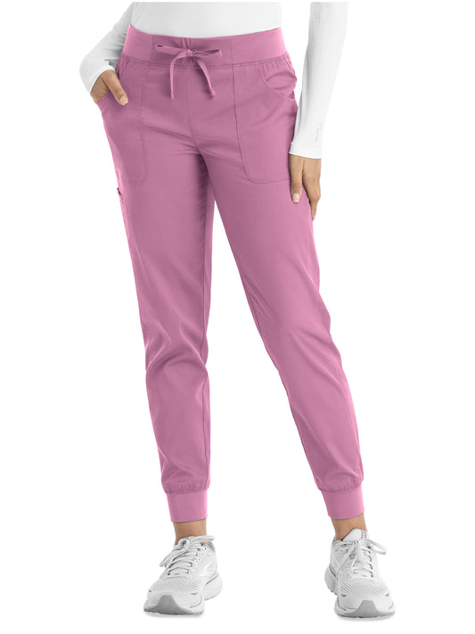 Women's Five-Pocket Yoga Waist Jogger Pant - 6502 - Wild Rose