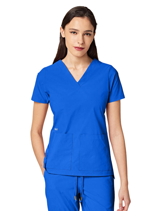 Women's Two-Pocket CRESSY V-Neck Top - 1001 - Royal