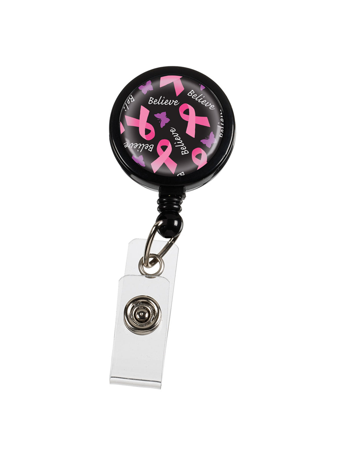 Retracteze™ ID Holder - 13 - Pink Ribbons and Butterflies