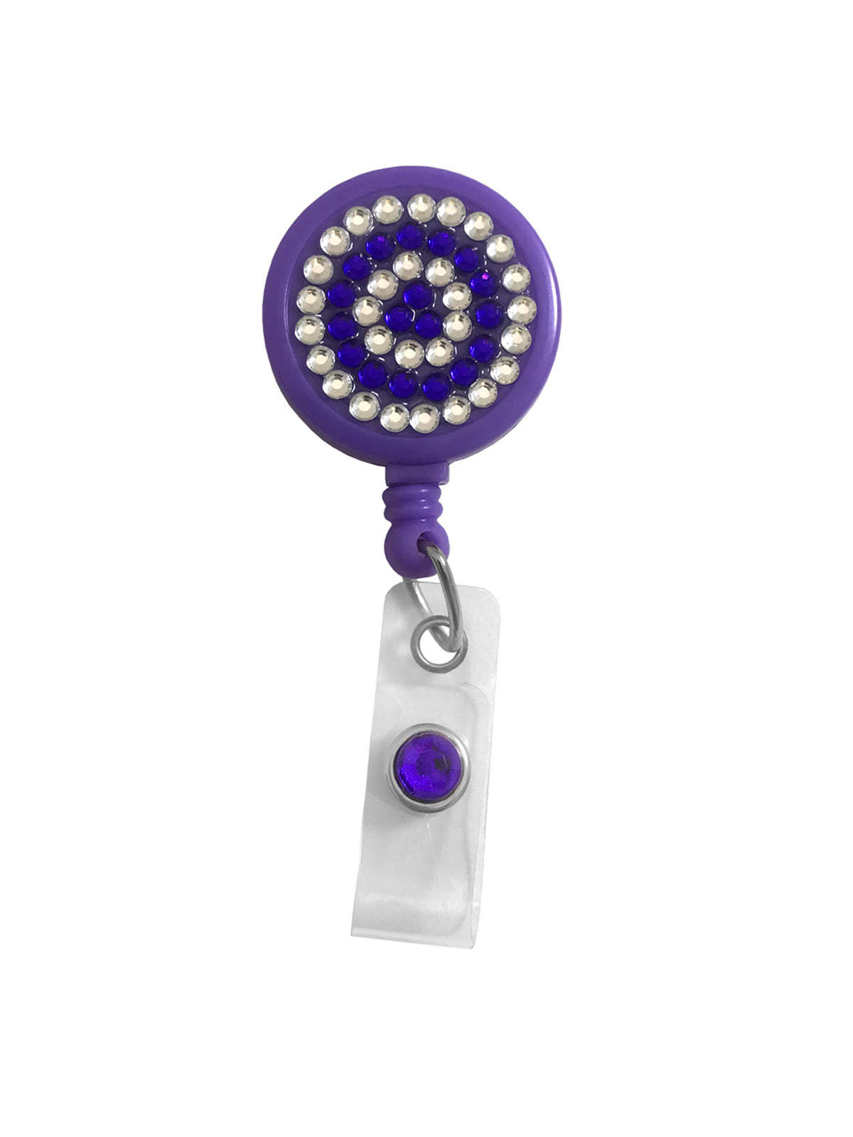 Retracteze™ ID Holder - 13 - Rhinestone Purple