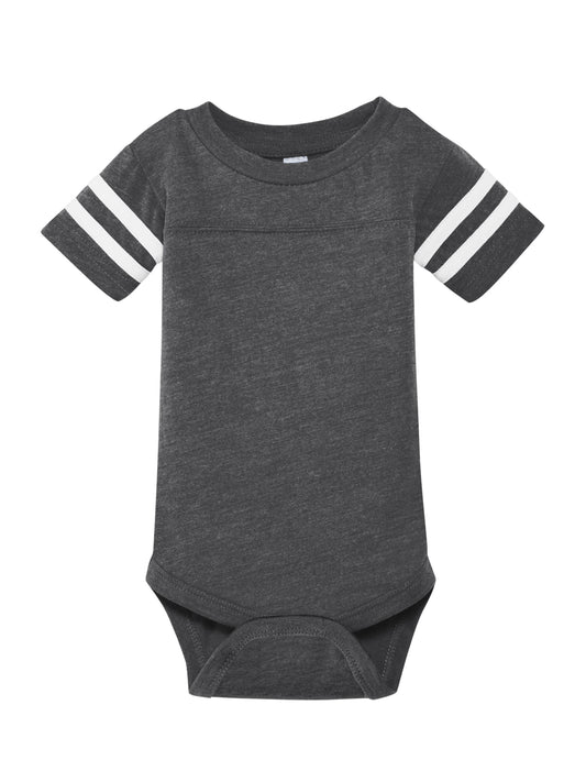 Unisex Infant Football Fine Jersey Bodysuit - RS4437 - Vintage Smoke/Blended White