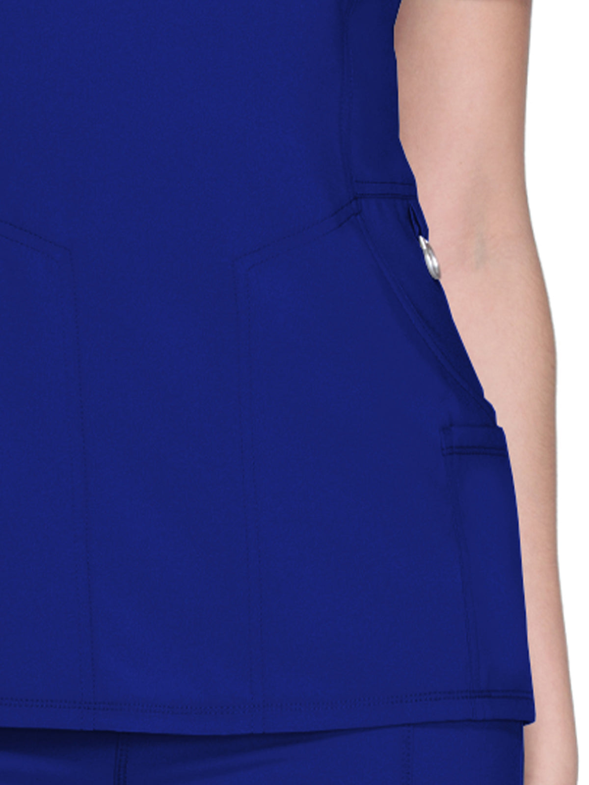 Women's 4-Pocket Mock Wrap Top - 2625A - Galaxy Blue