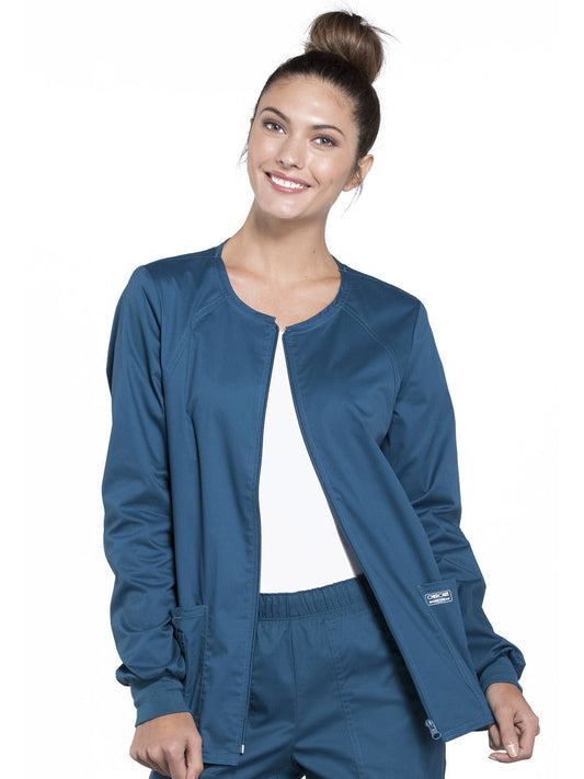 Women's 3-Pocket Zip Front Jacket - 4315 - Caribbean Blue