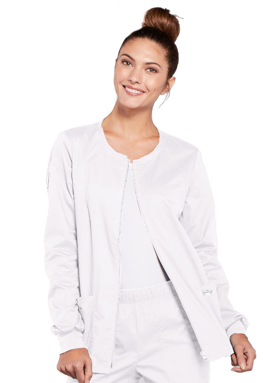 Women's 3-Pocket Zip Front Jacket - 4315 - White