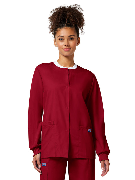 Women's 3-Pocket Snap Front Jacket - 4350 - Red