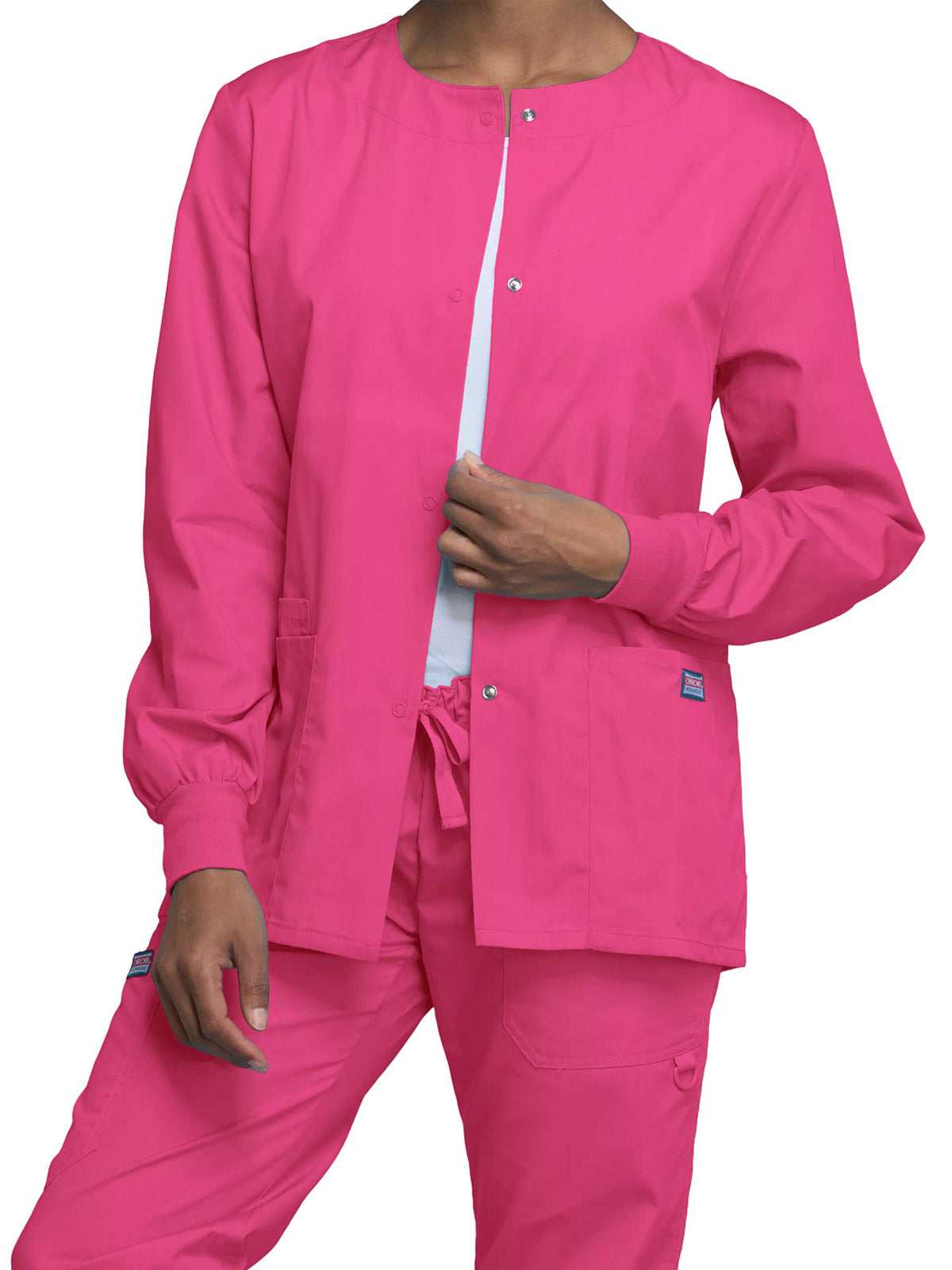 Women's Snap Front Jacket - 4350 - Shocking Pink