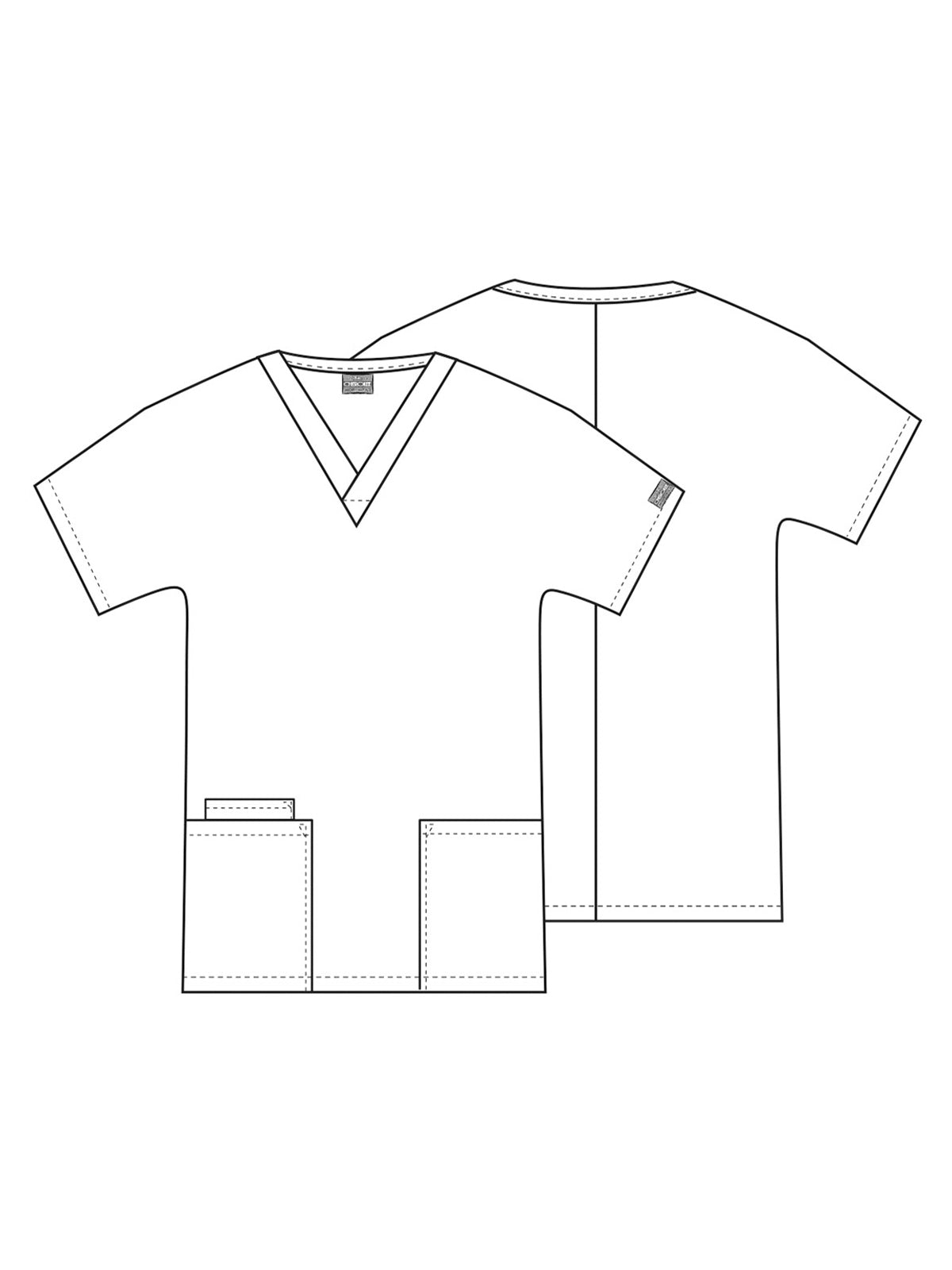 Women's 2-Pocket V-Neck Top - 4700 - Wine