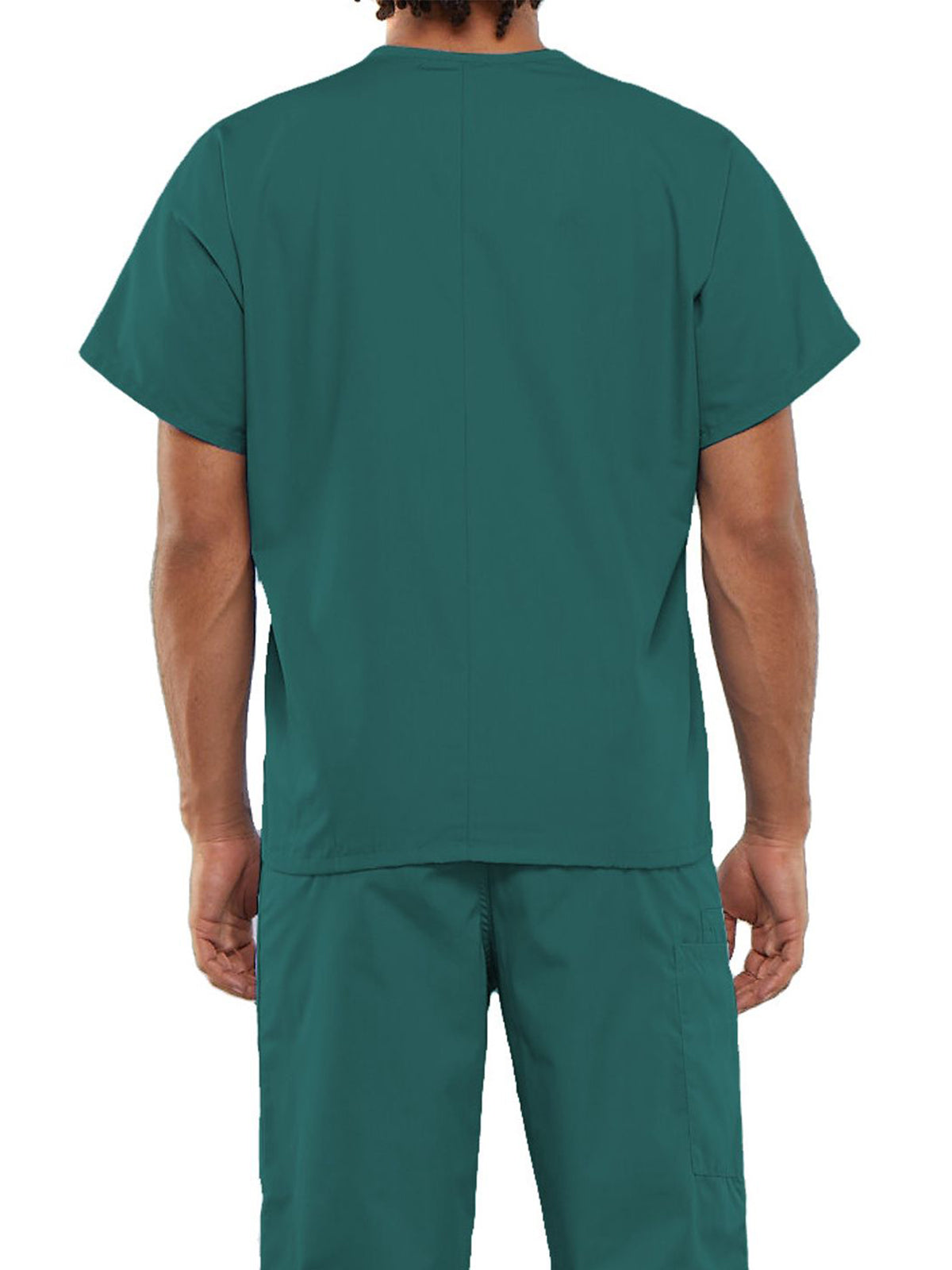 Unisex 1-Pocket V-Neck Top - 4777 - Teal Blue