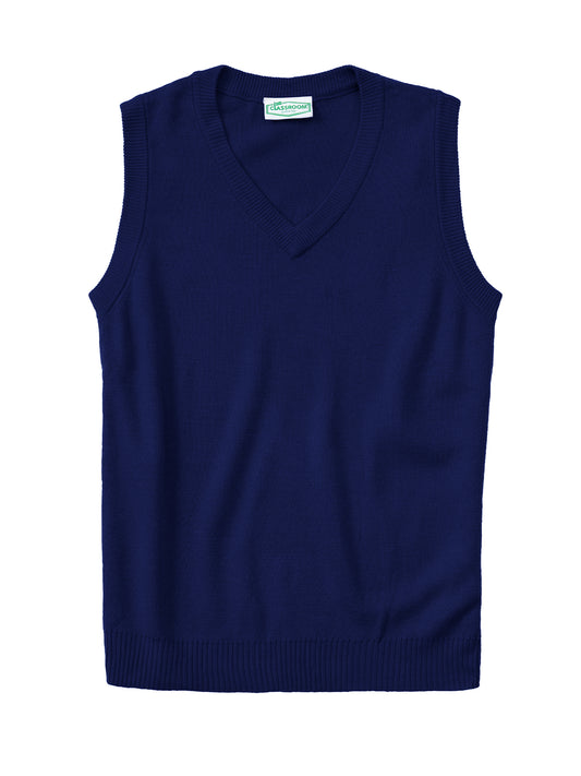 Youth Unisex V- Neck Sweater Vest - 56912 - Dark Navy