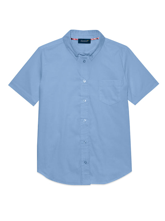 Girls' Short Sleeve Oxford Shirt - 57422 - Light Blue