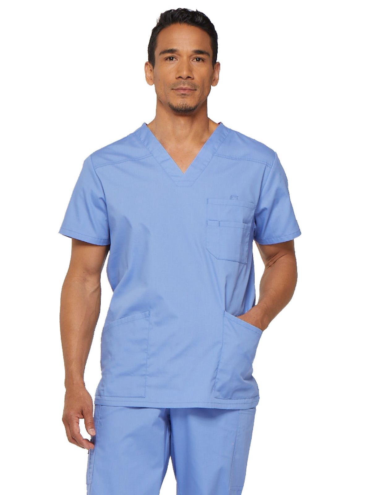Men's 5-Pocket V-Neck Top - 81906 - Ciel