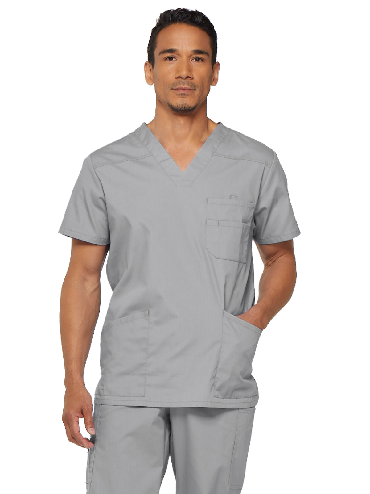 Men's 5-Pocket V-Neck Top - 81906 - Grey