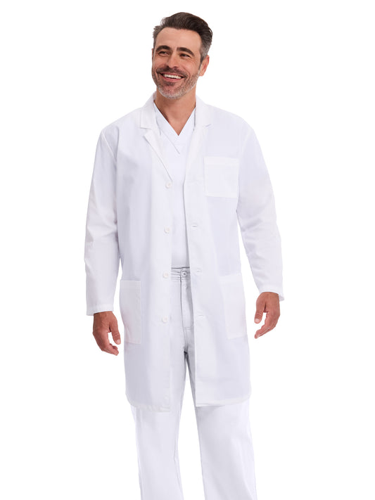 Unisex Three-Pocket 40" Full-Length Lab Coat - 83403 - White