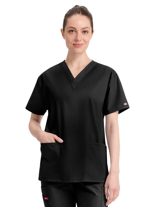 Women's 3-Pocket V-Neck Top - 86706 - Black