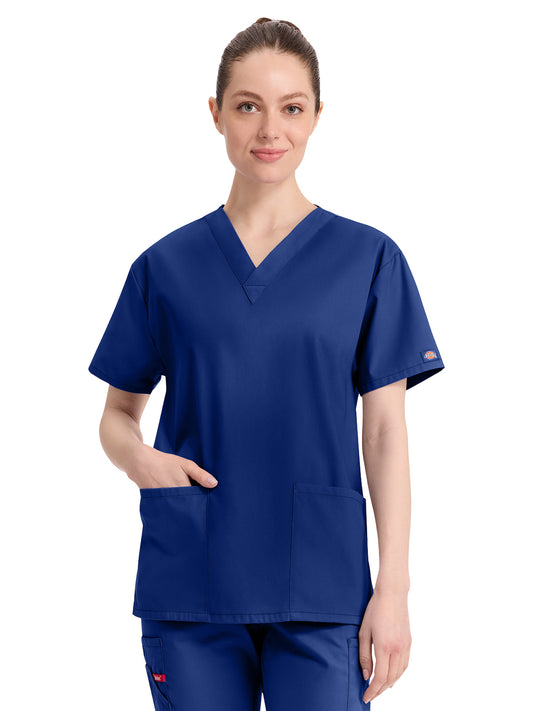 Women's 3-Pocket V-Neck Top - 86706 - Galaxy Blue