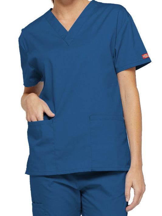 Women's 2-Pocket V-Neck Top - 86706 - Royal