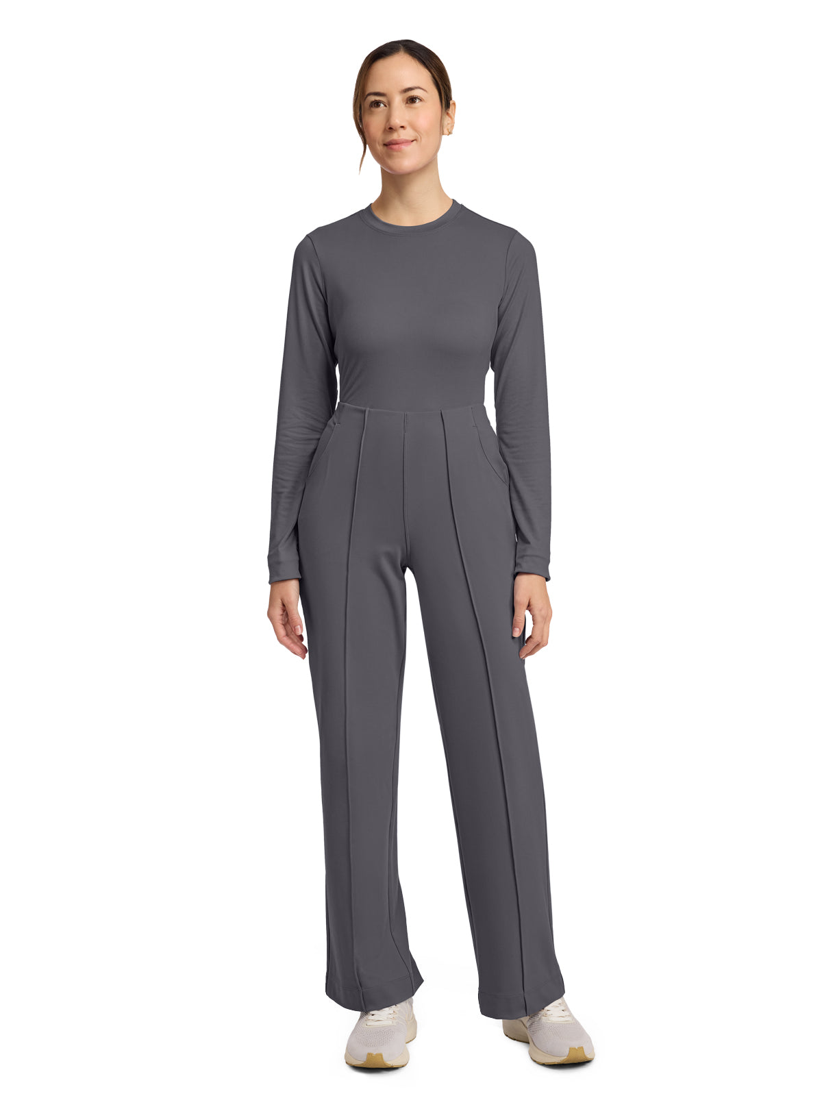 Women's 3-Pocket Wide Leg Pant - CK162 - Pewter