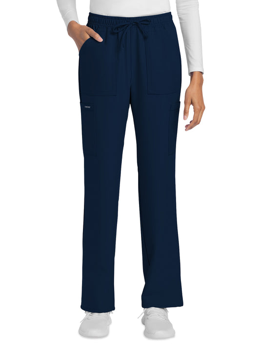 Women's 4-Pocket Drawstring Cargo Pant - CK272A - Navy