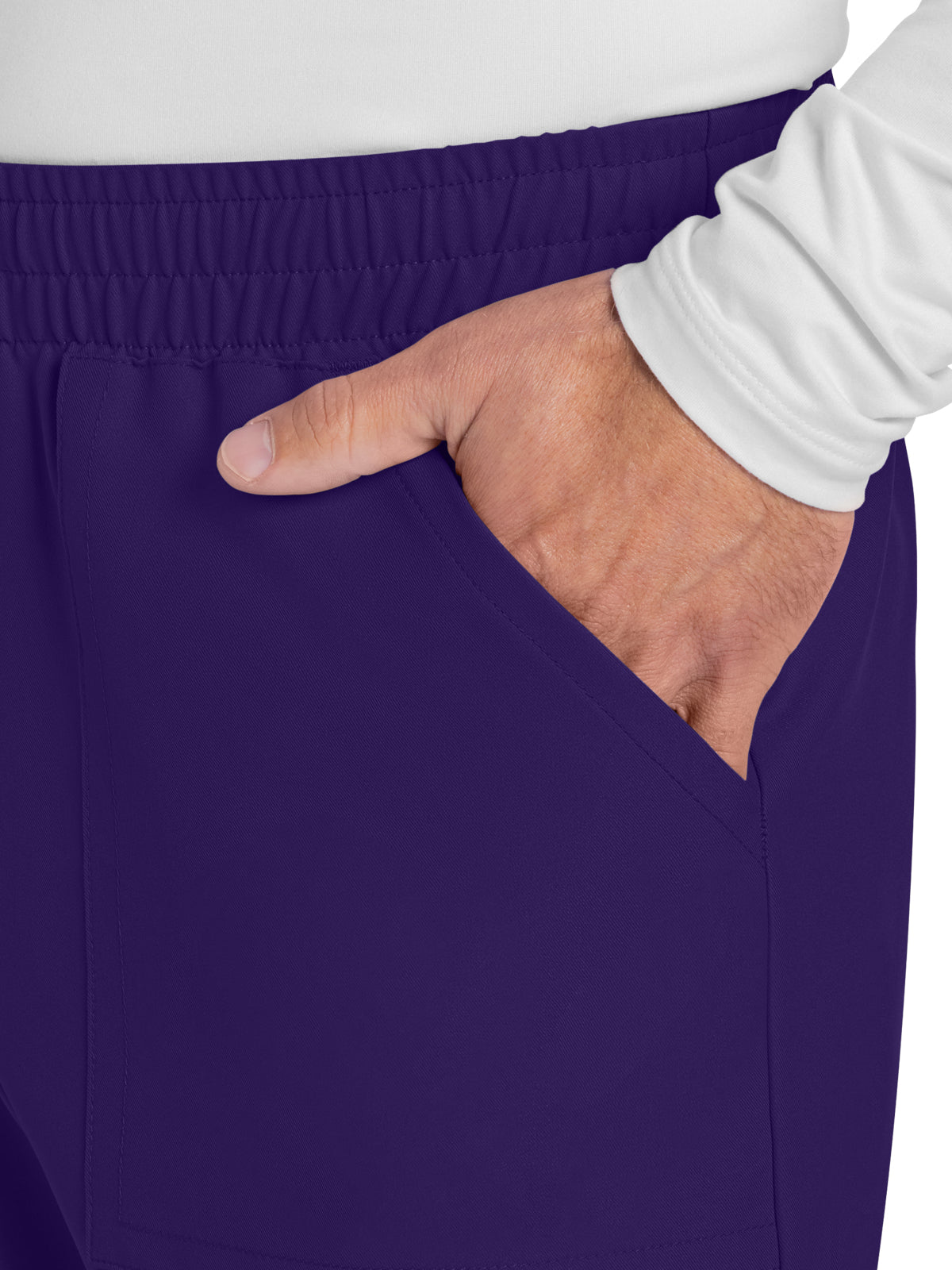 Men's 4-Pocket Mid Rise Jogger Pant - CK278A - Grape