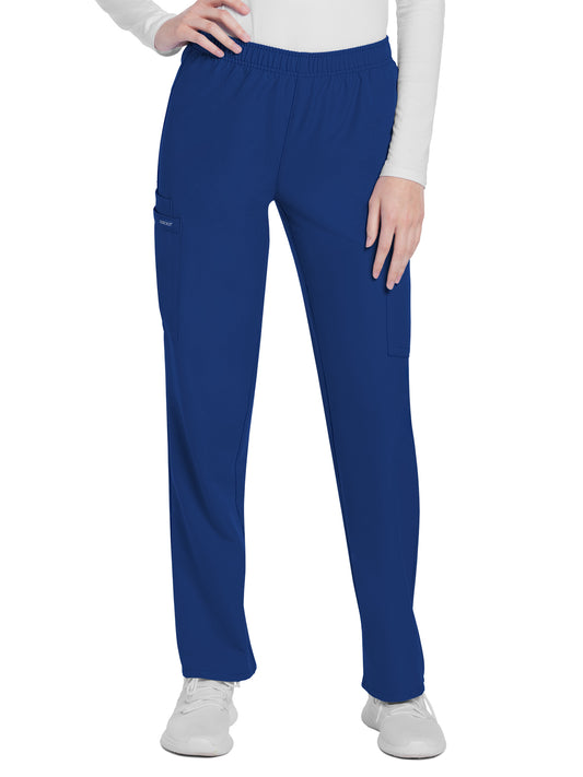 Women's 3-Pocket Mid Rise Cargo Pant - CK281A - Galaxy Blue