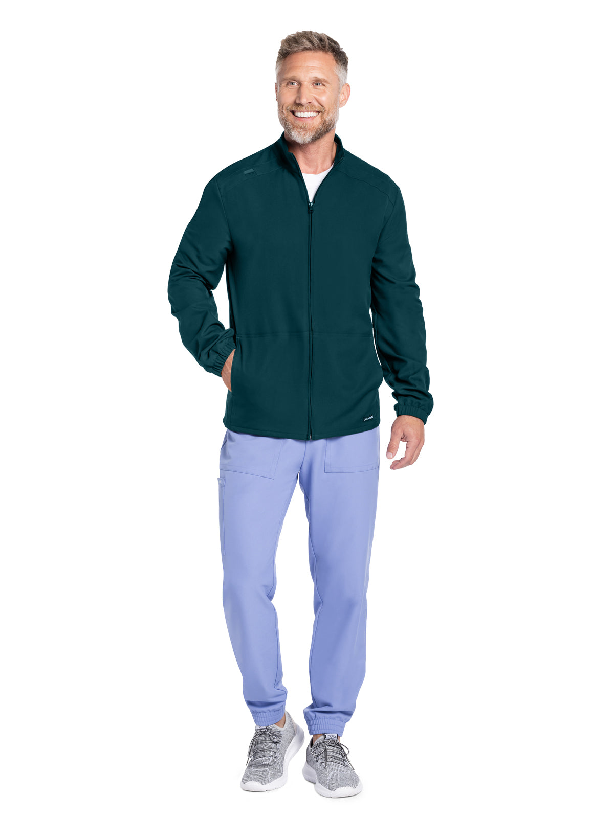 Men's 2-Pocket Zip Front Jacket - CK359A - Caribbean Blue