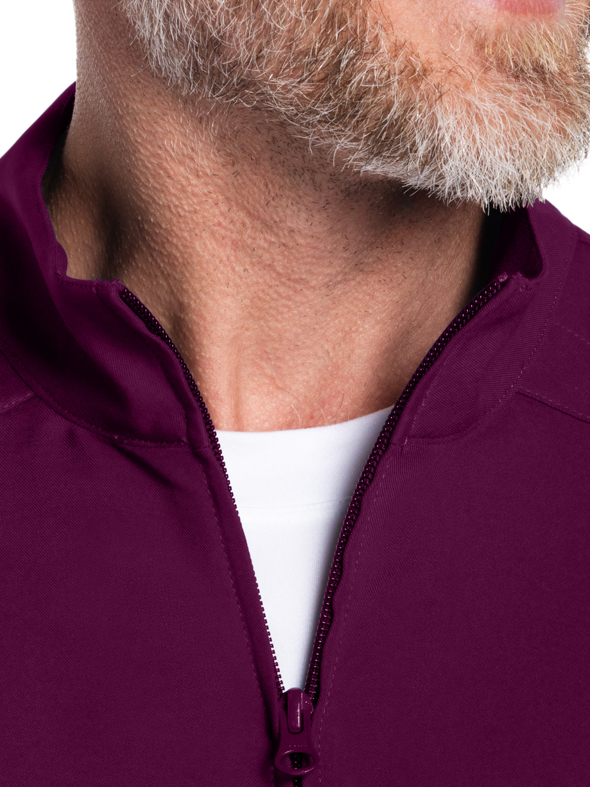 Men's 2-Pocket Zip Front Jacket - CK359A - Wine