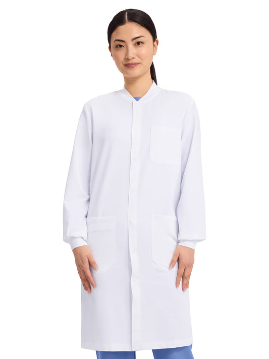 Unisex 3-Pocket 40" Full-Length Lab Coat - CK402A - White
