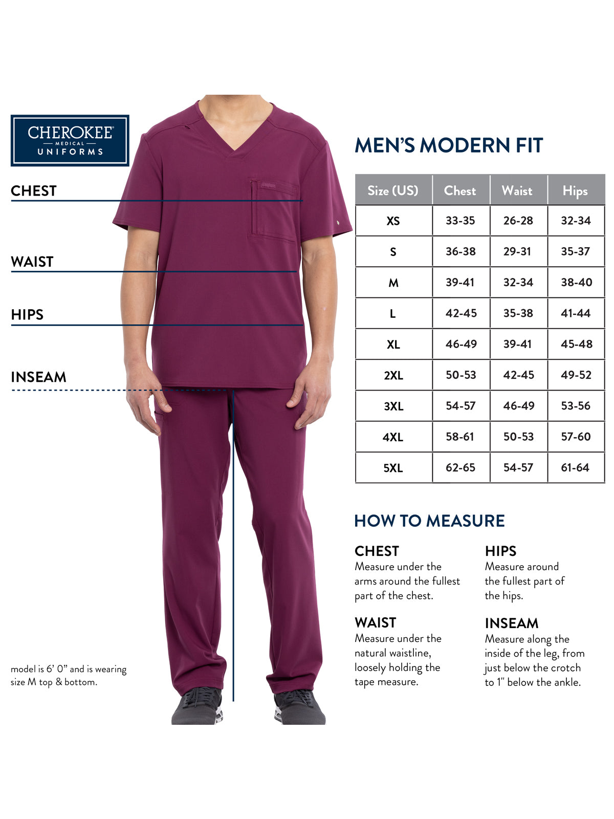 Men's 3-Pocket Tuck-In V-Neck Top - CK783A - Ciel