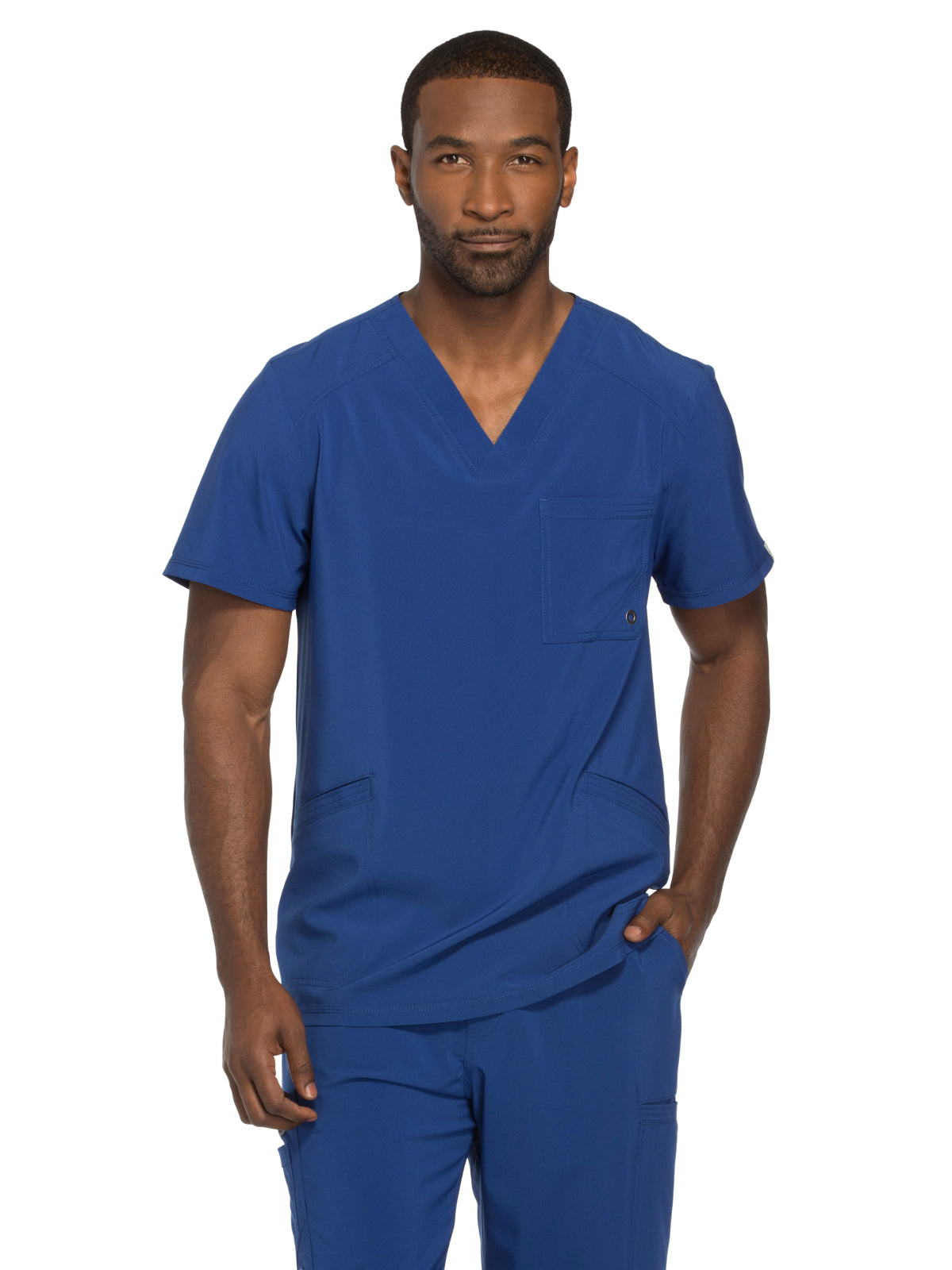 Men's Three-Pocket V-Neck Top - CK900A - Galaxy Blue
