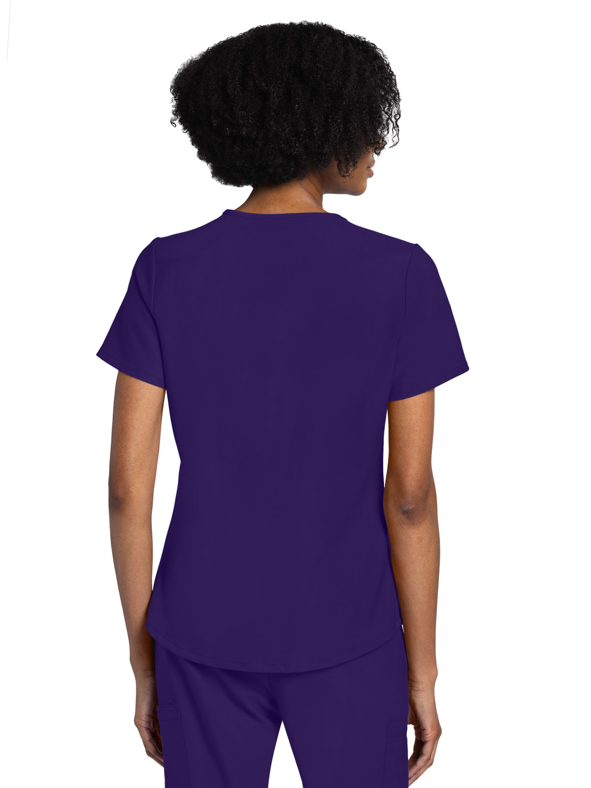 Women's 3-Pocket V-Neck Top - CK961A - Grape