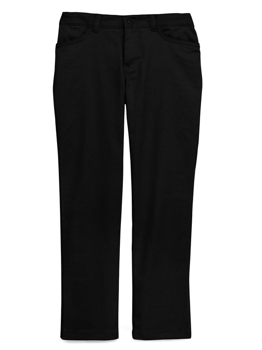 Girl's 4-Pocket Matchstick Husky Pant - CR025H - Black