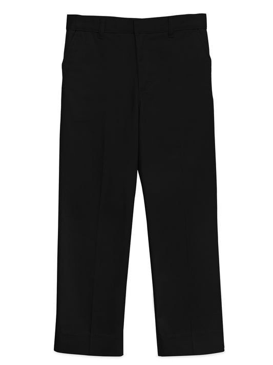 Boy's 4-Pocket Flat Front Husky Pant - CR032H - Black