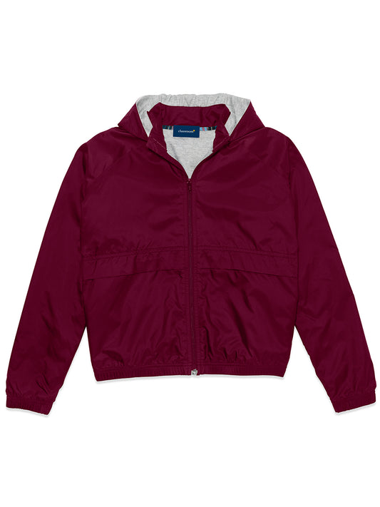 Unisex 4-Pocket Rain Jacket - CR310J - Burgundy