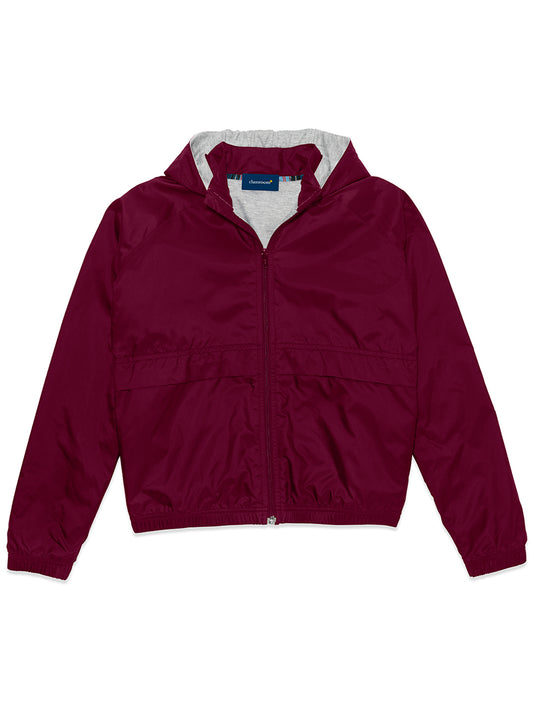 Unisex 4-Pocket Rain Jacket - CR310Y - Burgundy