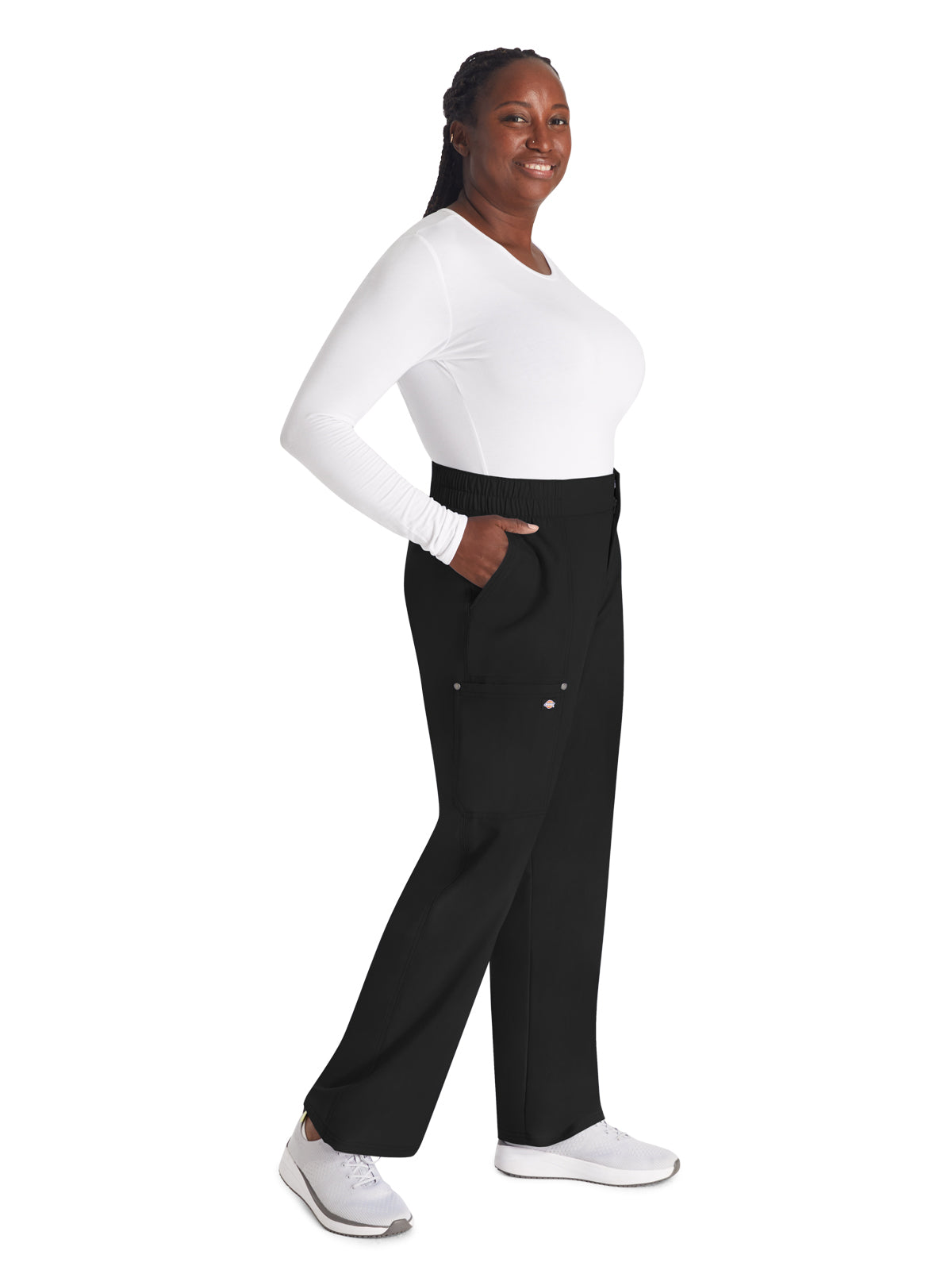 Women's 5-Pocket Wide Leg Pant - DK219 - Black