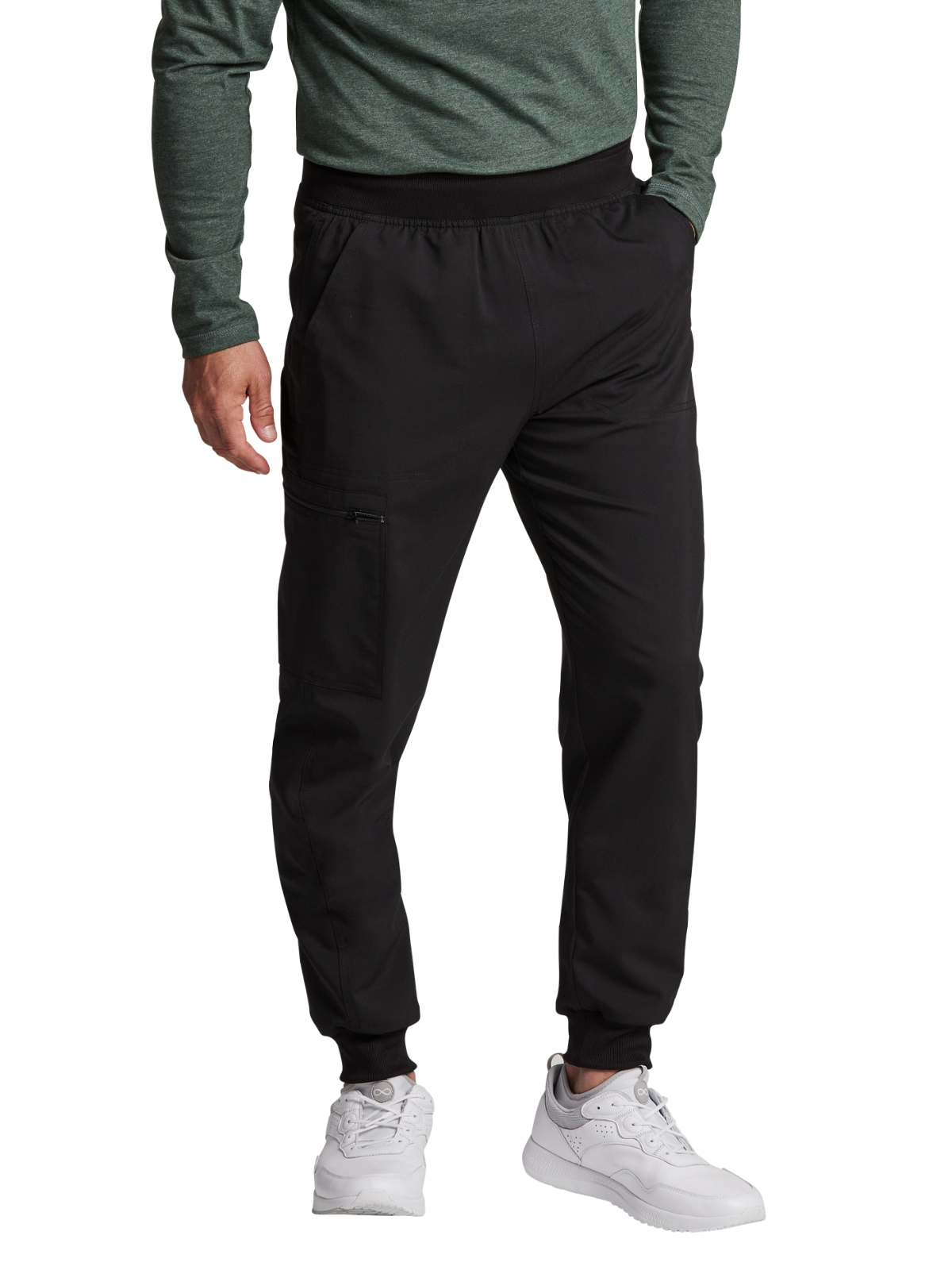 Men's 5-Pocket Tapered Leg Jogger Pant - DK224 - Black