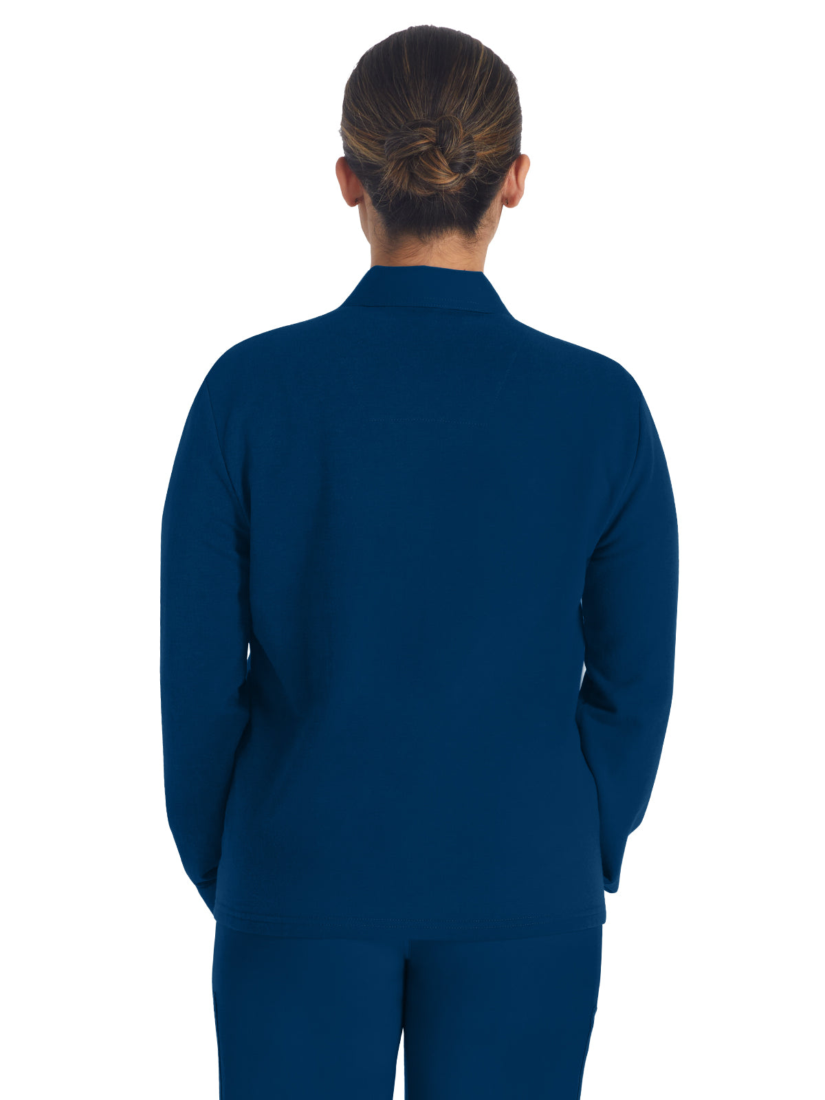 Women's 3-Pocket Zip Front Fleece Jacket - DK319 - Navy