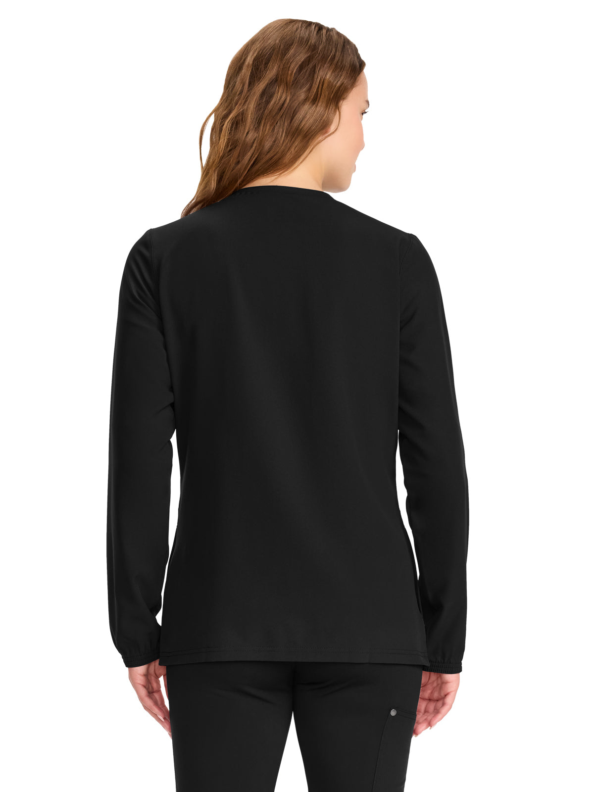 Women's 2-Pocket Front-Zip Jacket - DK322 - Black