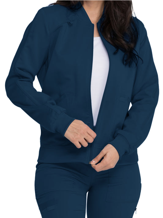 Women's 2-Pocket Zip Front Jacket - DK365 - Navy