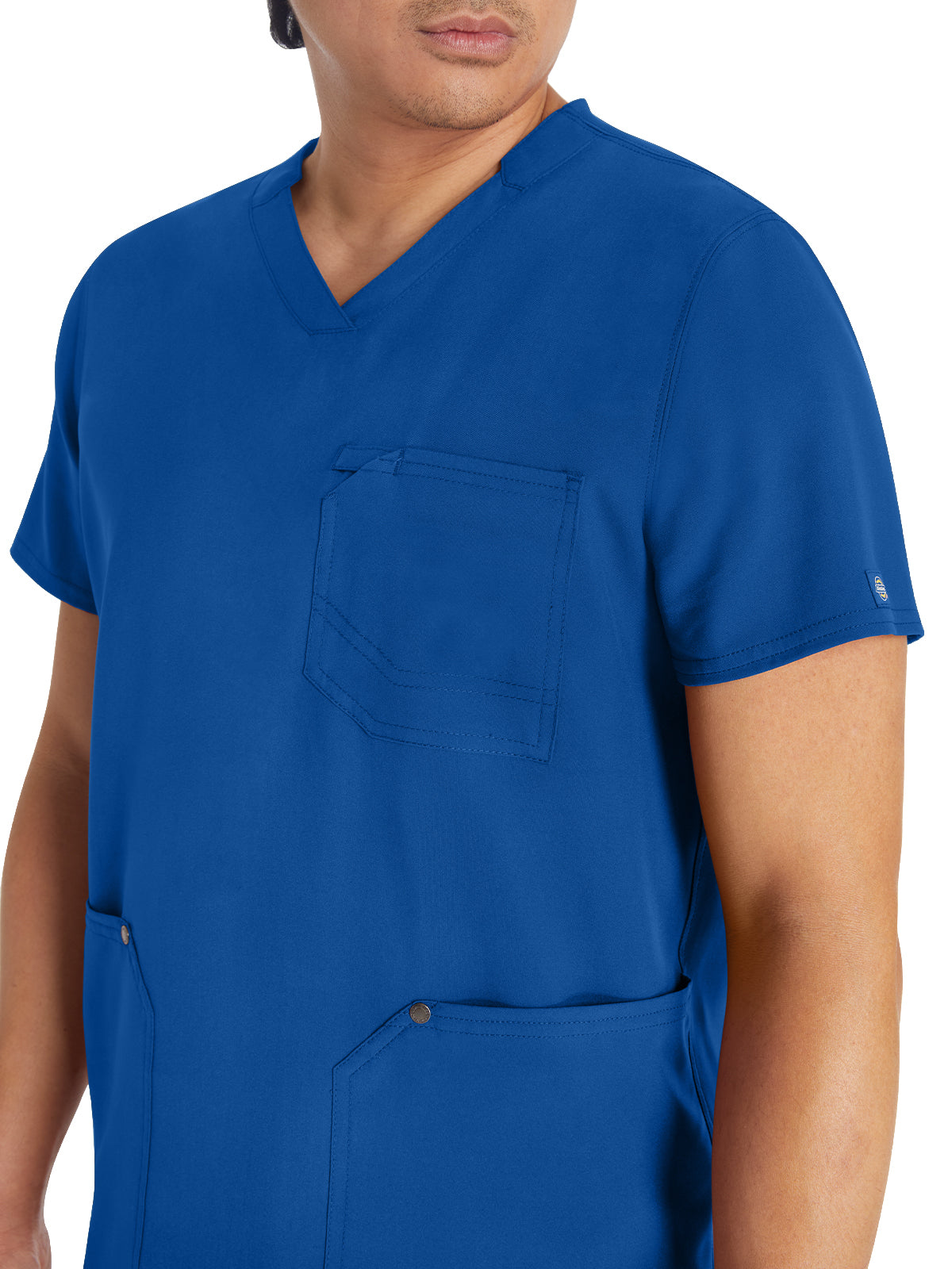 Men's 3-Pocket V-Neck Top - DK677 - Galaxy Blue