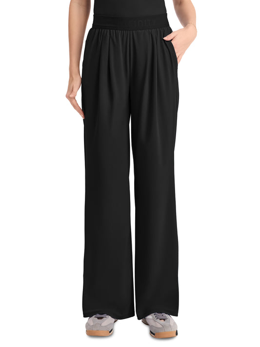 Women's 3-Pocket Wide Leg Pant - IN025A - Black