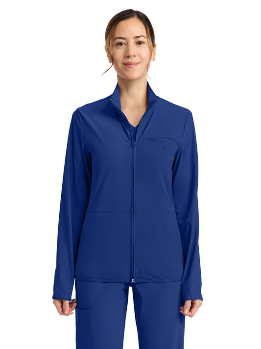 Women's 3-Pocket Warm-up Jacket - IN525A - Royal