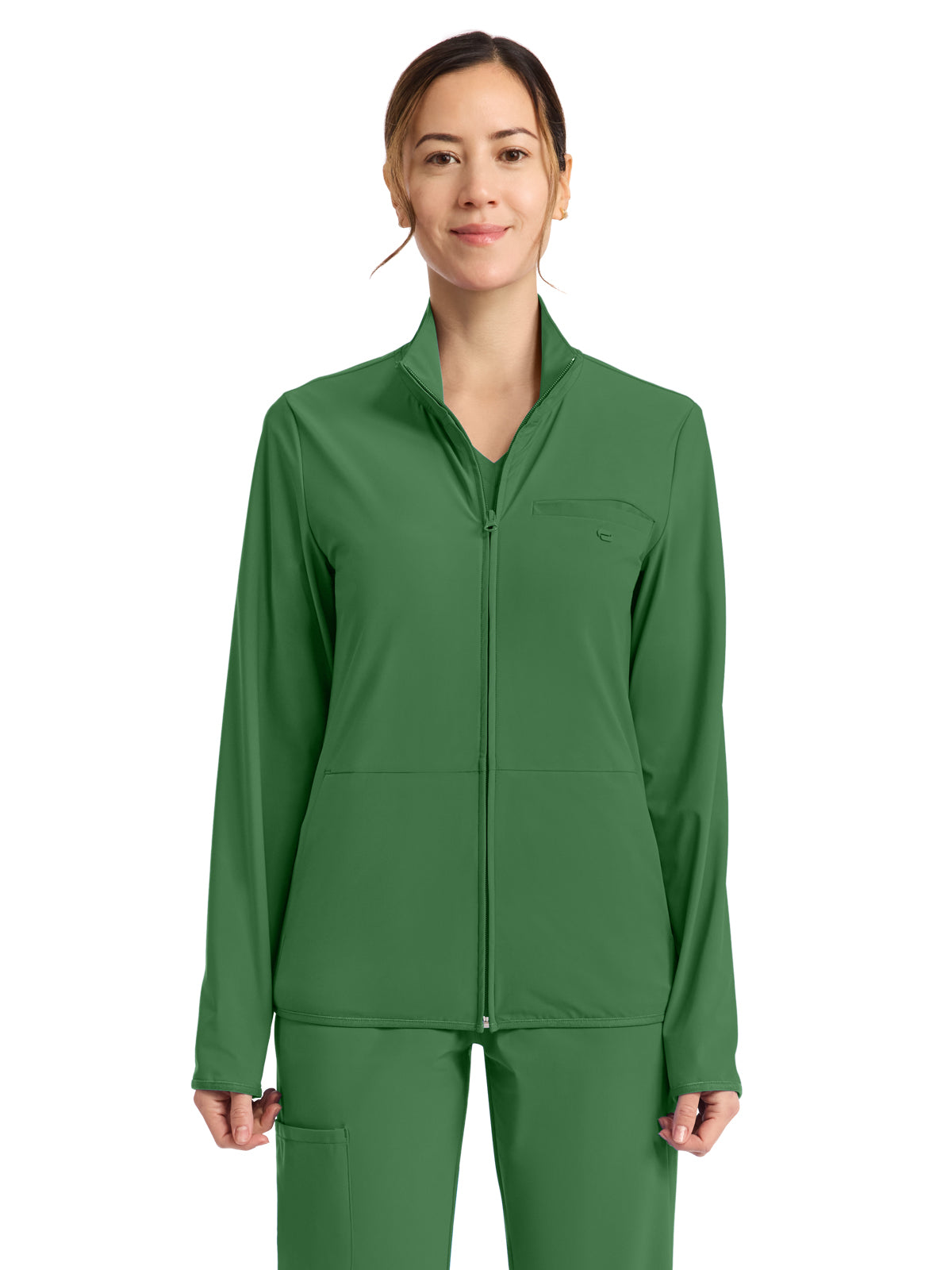 Women's 3-Pocket Warm-up Jacket - IN525A - Retro Green