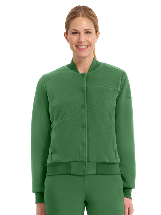 Women's 3-Pocket Sport Bomber Jacket - IN526 - Retro Green