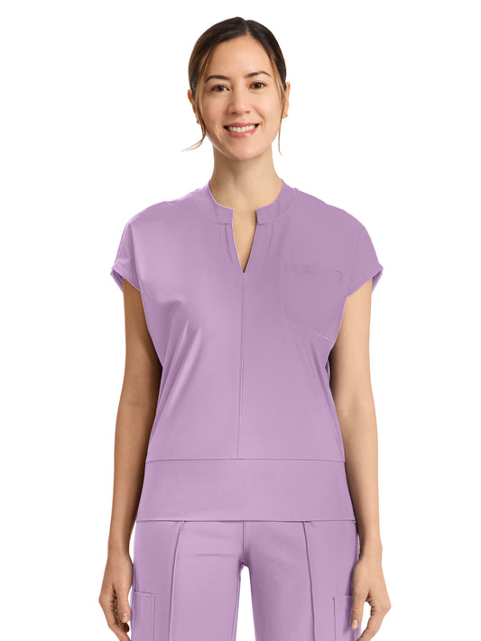 Women's 1-Pocket V-Neck Top - IN655A - Livewire Lilac