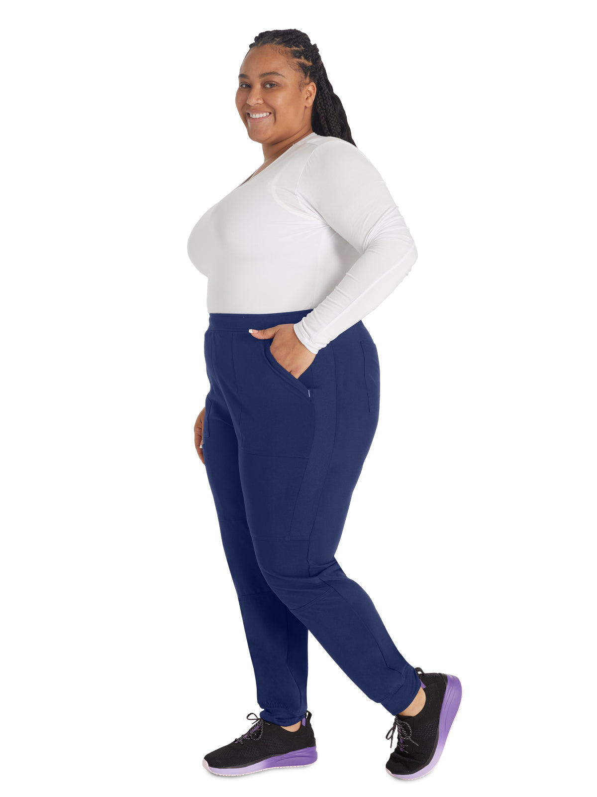 Women's 5-Pocket Tapered Leg Pant - IP045A - Navy