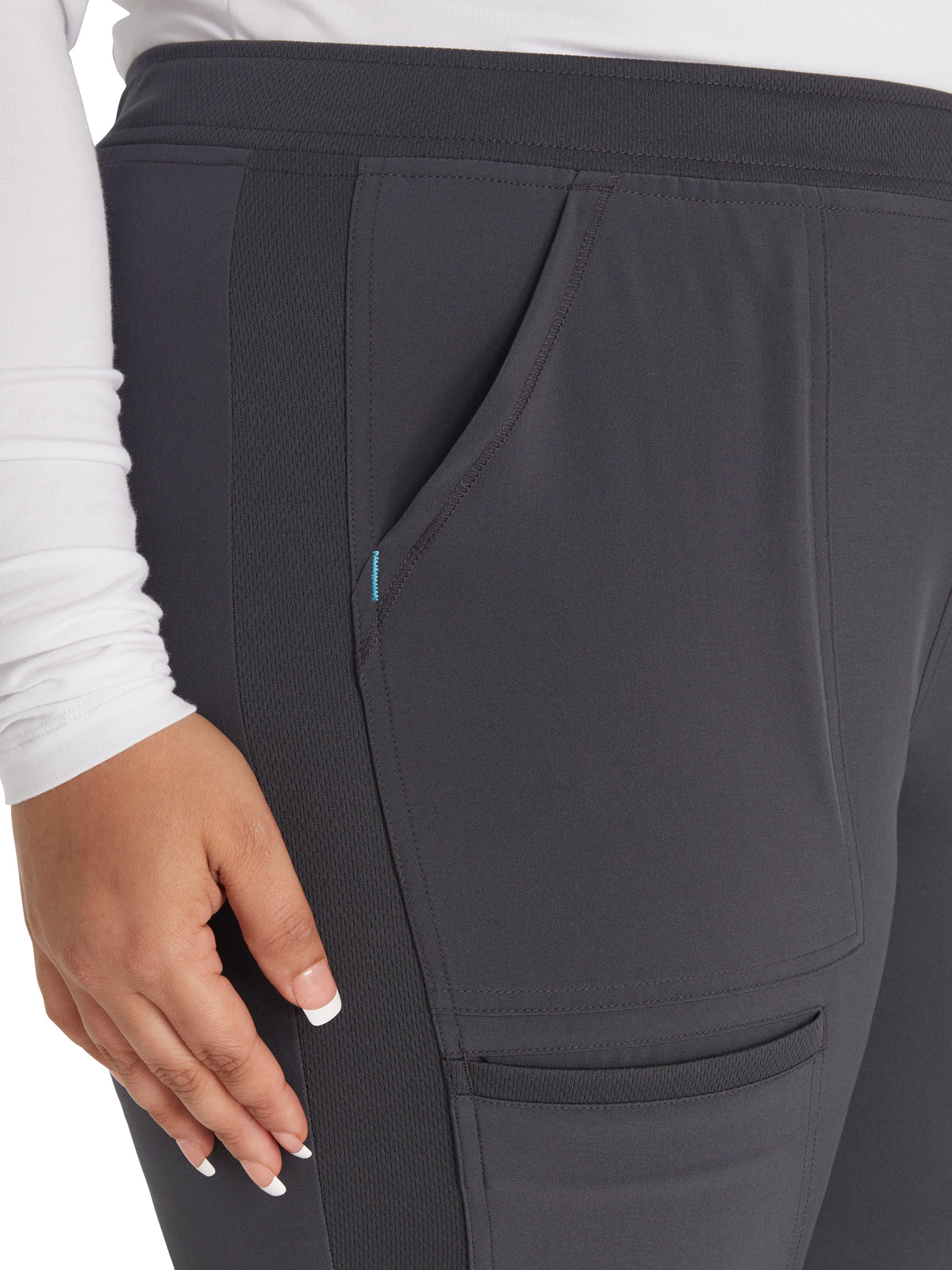 Women's 5-Pocket Tapered Leg Pant - IP045A - Pewter