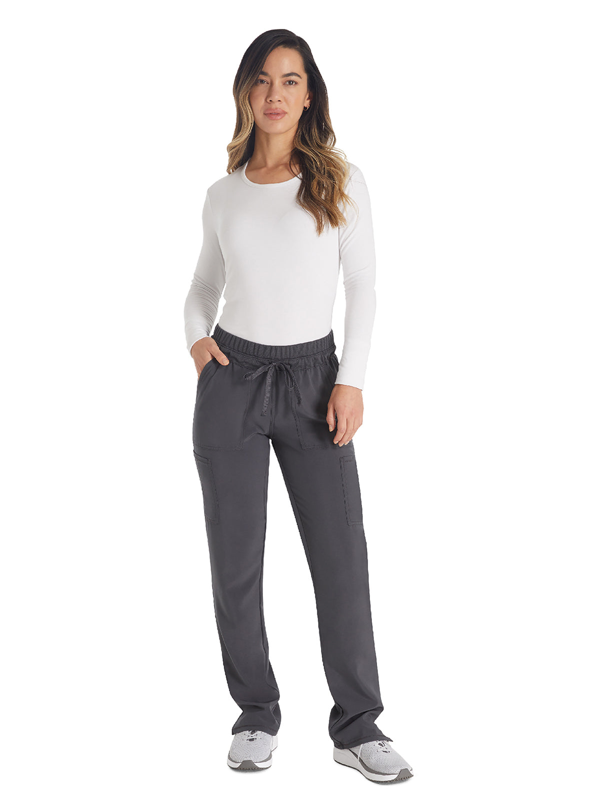 Women's 4-Pocket Straight Leg Pant - IP072A - Pewter