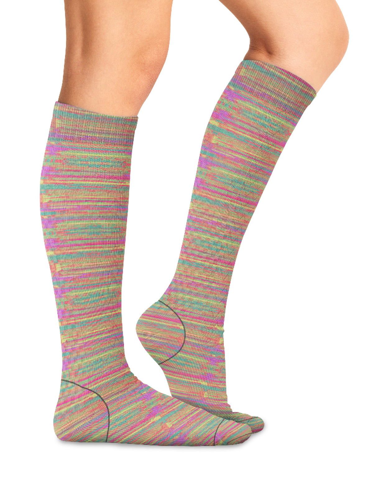 Unisex Knee High 15-20 mmHg Compression Socks - LXSUPPORT - Bright Space